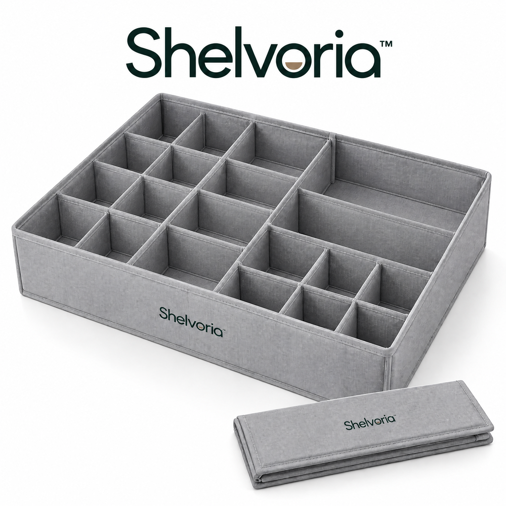 Shelvoria™ Foldable Underwear & Sock Organizer