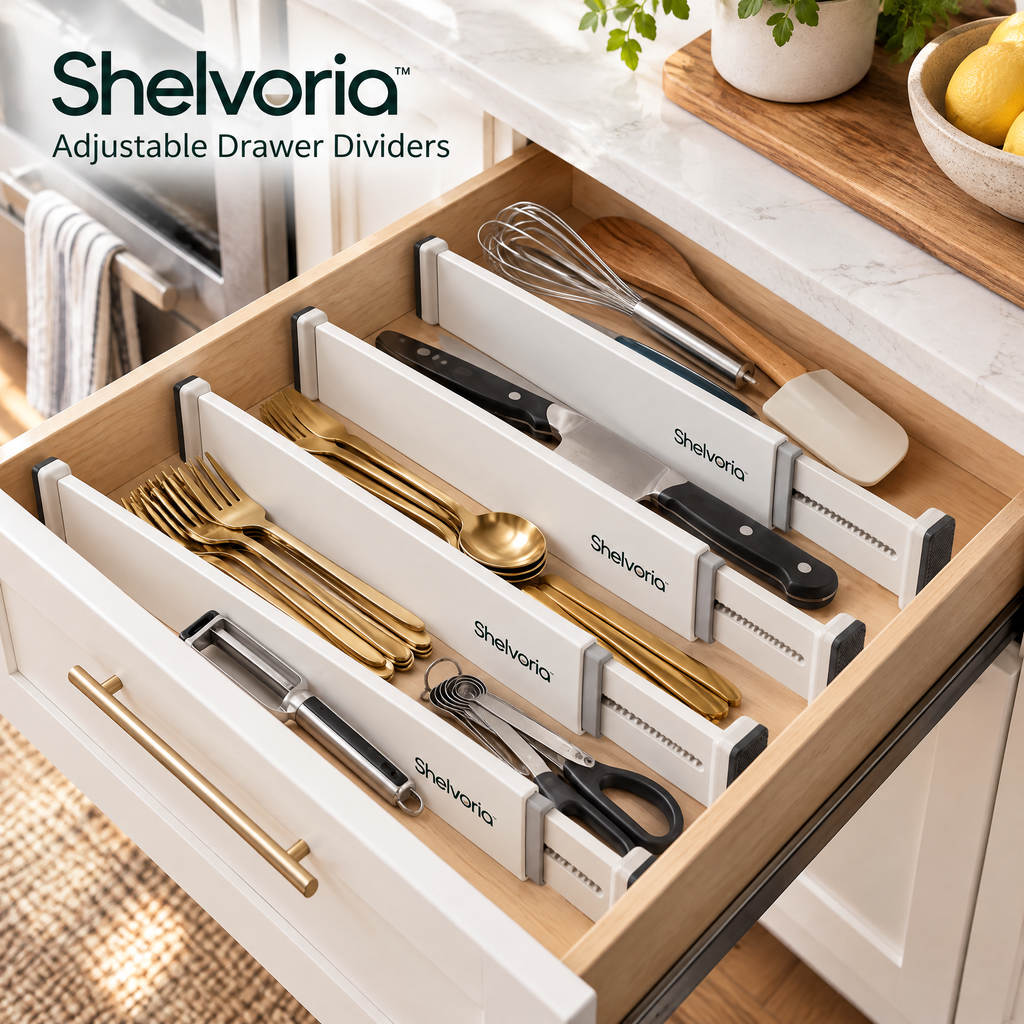 Shelvoria™ Adjustable Drawer Dividers