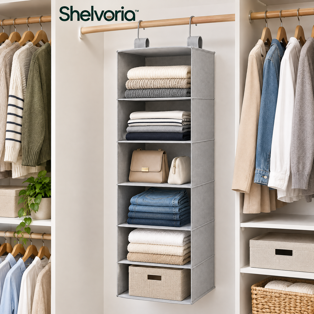 Shelvoria™ Closet Shelf Dividers