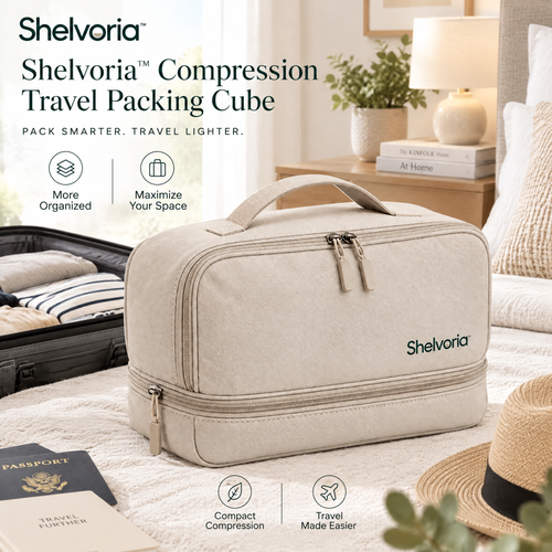 Shelvoria™ Compression Travel Packing Cube