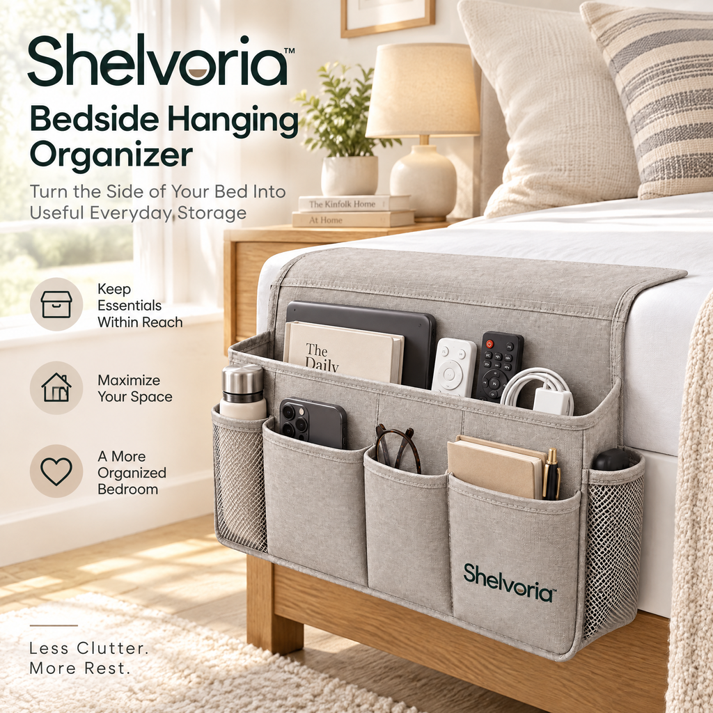 Shelvoria™ Bedside Hanging Organizer