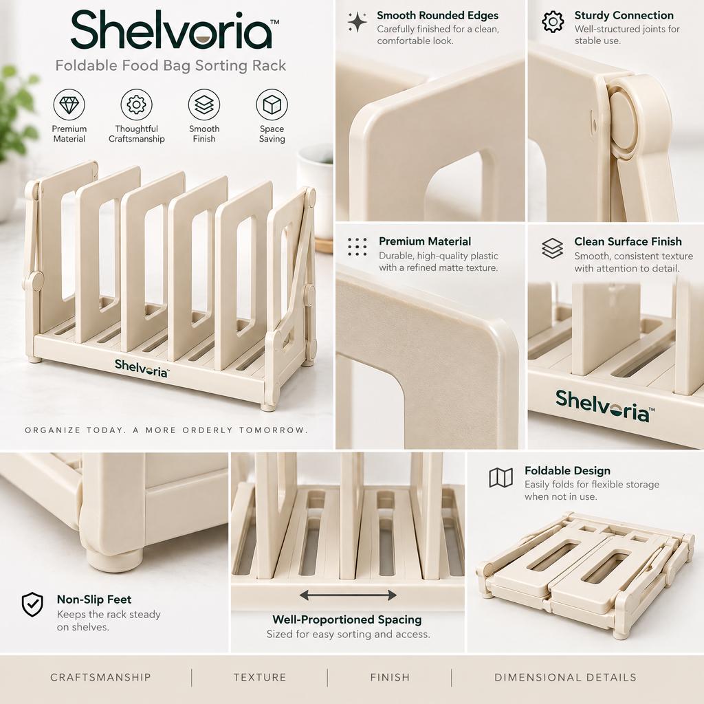 Shelvoria™ Foldable Food Bag Sorting Rack