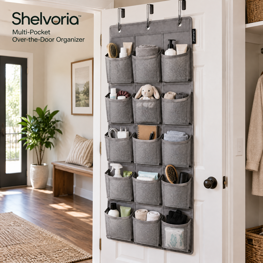 Shelvoria™ Multi-Pocket Over-the-Door Organizer