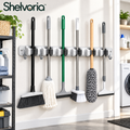 Shelvoria™ Wall-Mounted Broom & Mop Holder